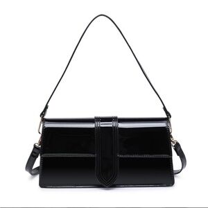 Moda Luxe Violet Black Patent Crossbody